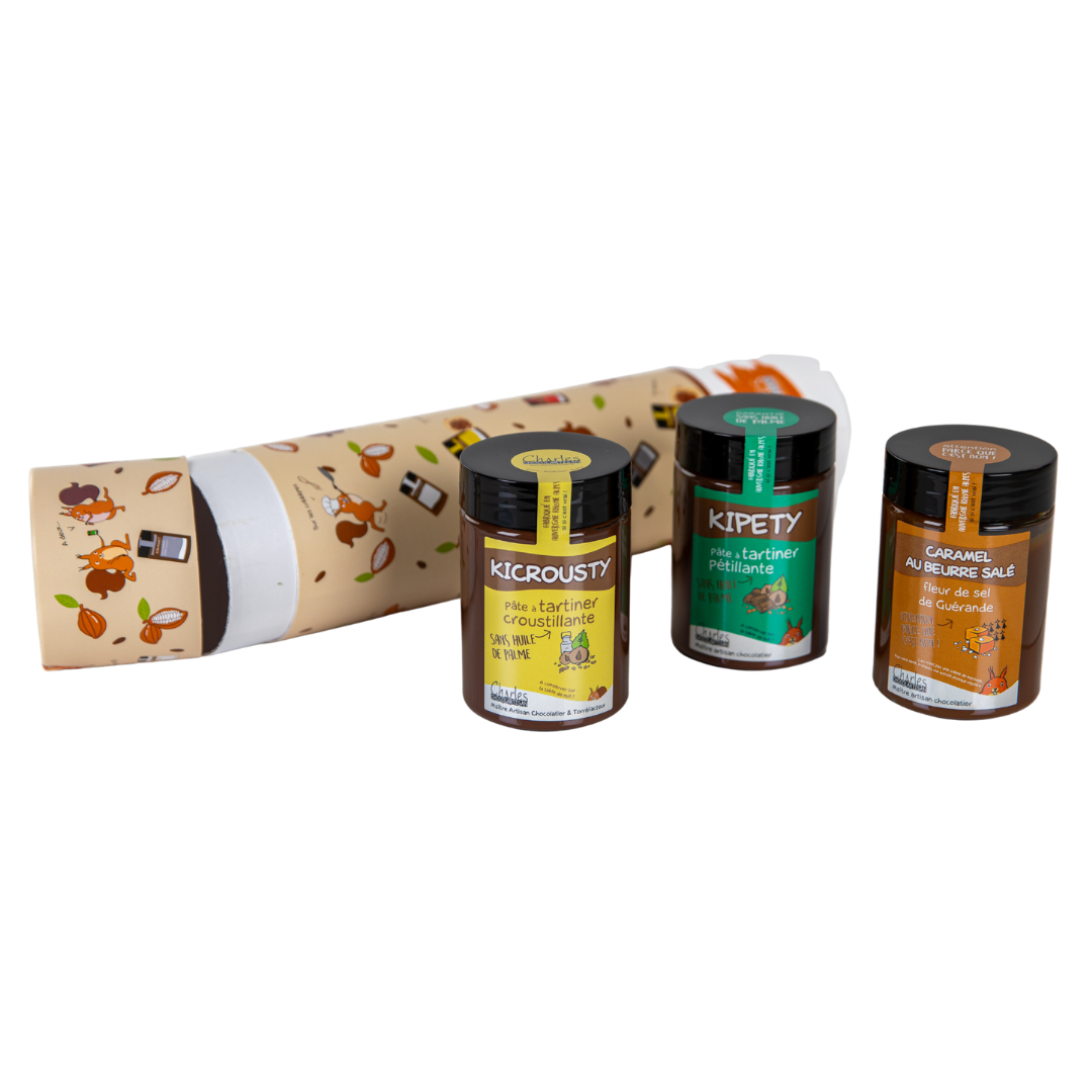 Coffret cadeau 3 pâtes à tartiner