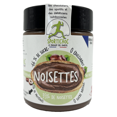 Pâte à tartiner Sportichoc noisettes 230g sans huile de palme