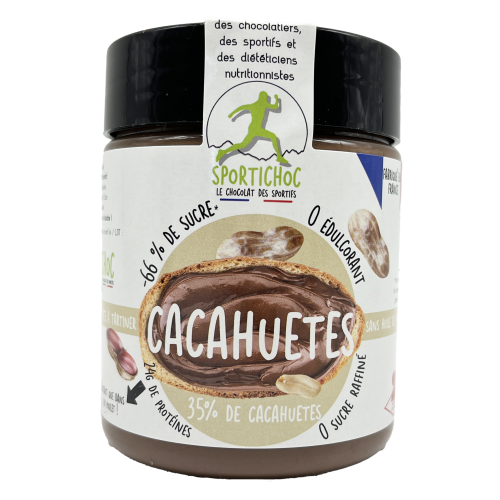 Pâte à tartiner Sportichoc cacahuètes 230g sans huile de palme