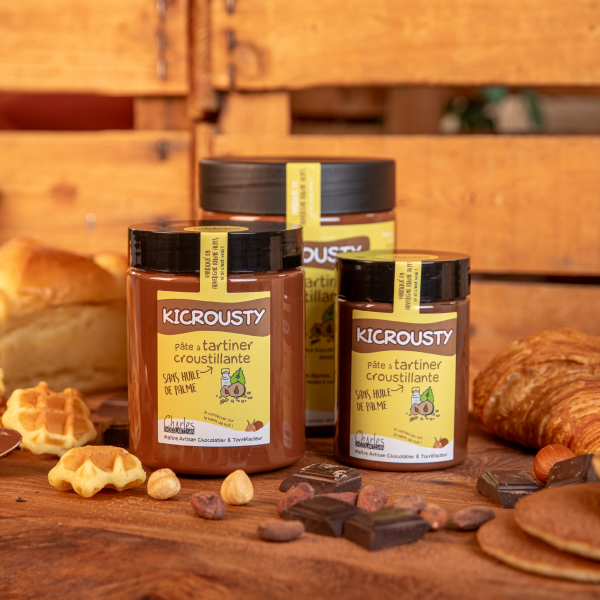 Pâte à tartiner Pâte à tartiner Kicrousty - chocolat et feuilletine croquante sans huile de palme