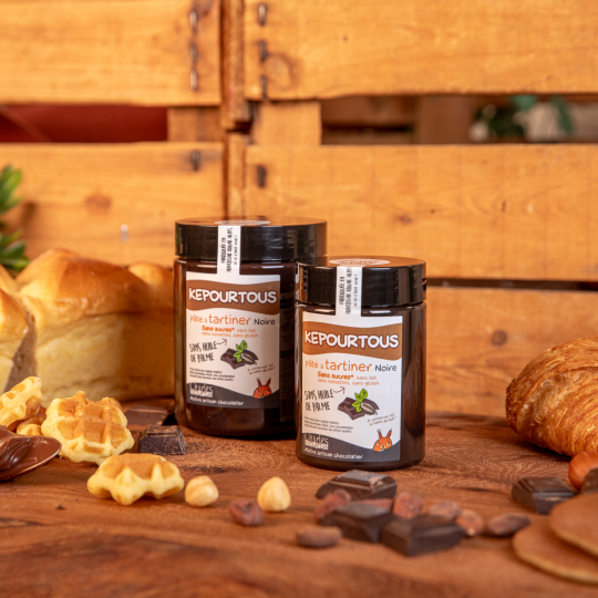 Pâte à tartiner Pâte à tartiner Kepourtous - chocolat noir sans sucre sans huile de palme