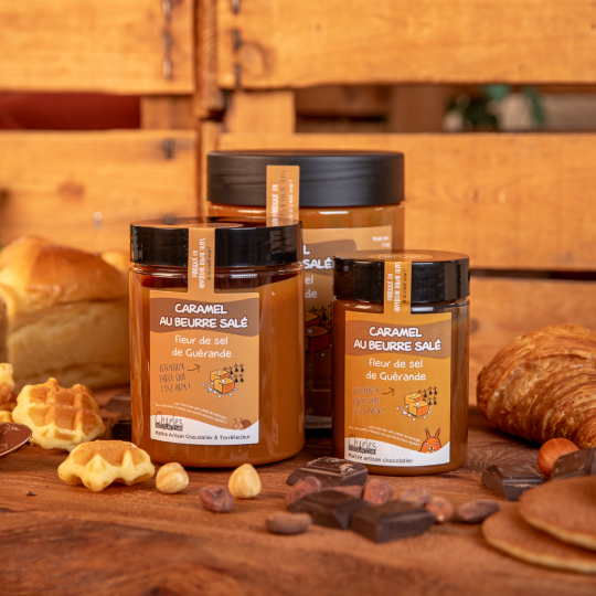Pâte à tartiner Pâte à tartiner Caramel beurre salé et fleur de sel de Guérande - gourmande sans huile de palme