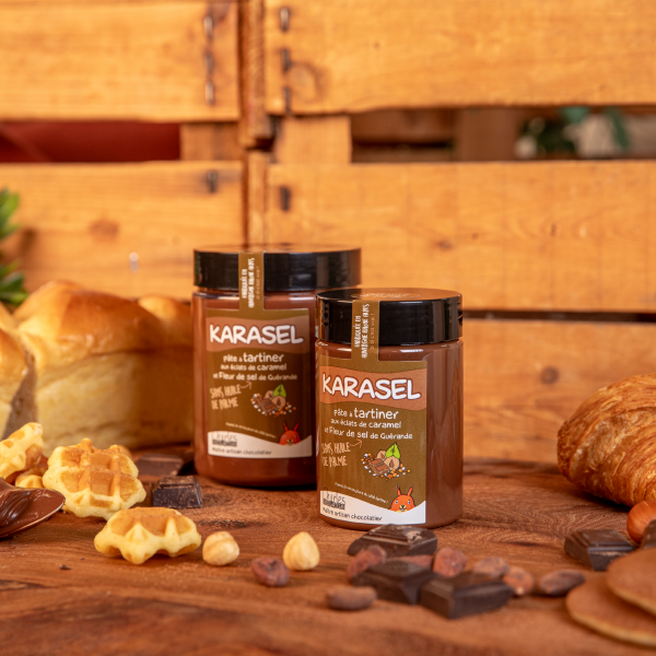 Pâte à tartiner Pâte à tartiner Karasel - lait noisette, caramel au beurre salé & fleur de sel de Guérande sans huile de palme