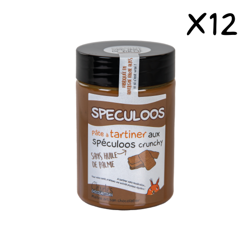 Pâte à tartiner SPECULOOS CRUNCHY CARTON 12x280g sans huile de palme