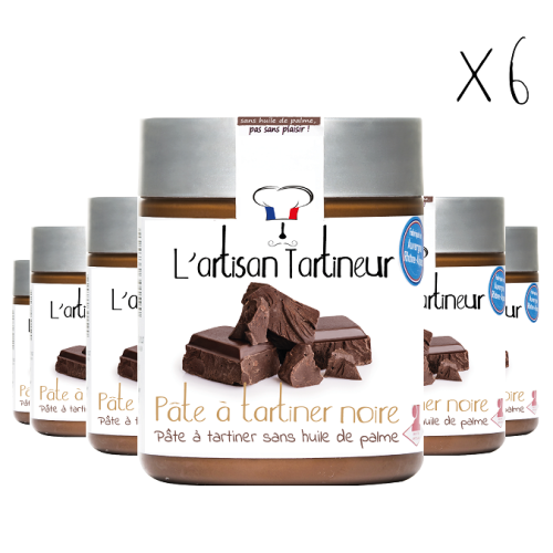 Carton de 6 pots pâte à tartiner noire 250g
