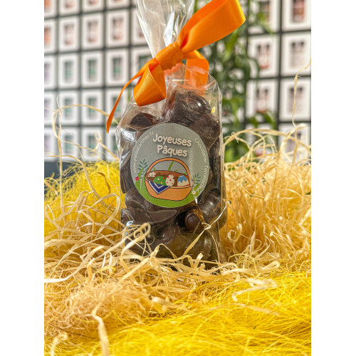 Sachet mini cloches chocolat noir 
