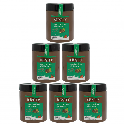 Pâte à tartiner Pack de 6 pots de 570g Kipety sans huile de palme