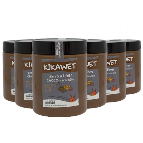 Pâte à tartiner Pack de 6 pots de 570g de Kikawet sans huile de palme