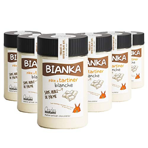 Lot de 6 pâtes à tartiner chocolat blanc Bianka - 6x280 g