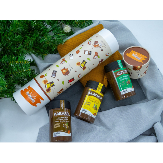 Pâte à tartiner Coffret cadeau 3 recettes : Kipety, Kicrousty et Karasel sans huile de palme