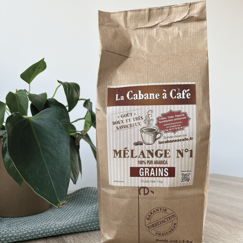 Café mélange n°1 en grains - paquet de 1Kg