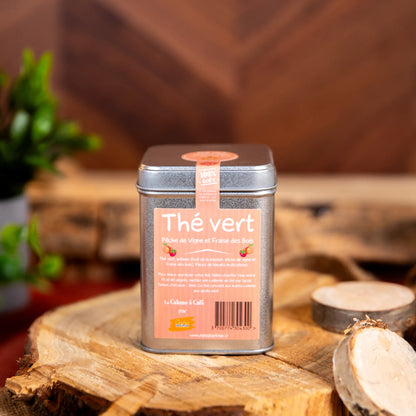 Thé vert pêche de vigne et fraise des bois
