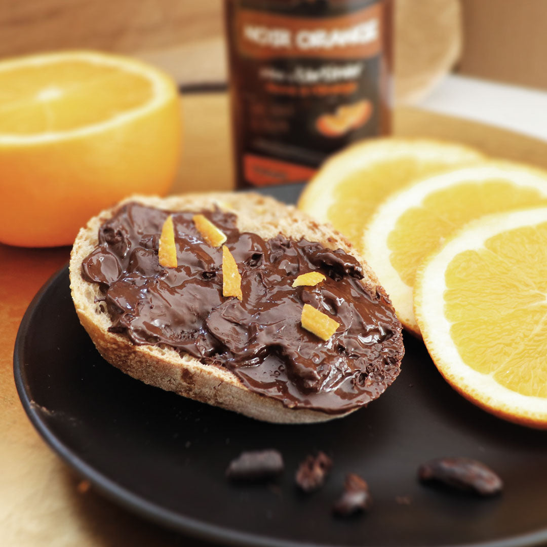Pâte à tartiner noir orange