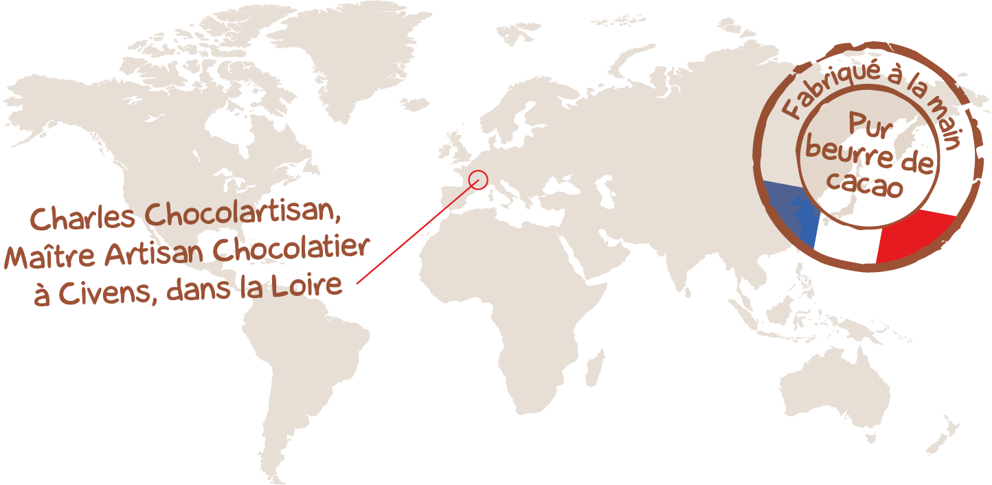 Fabrication de notre chocolat bean to bar à la main à Civens dans la Loire