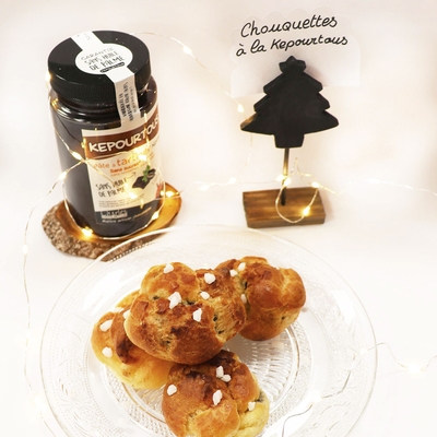 Les petits choux de fêtes fourrés à la pâte à tartiner 