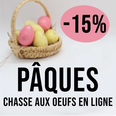 Pars à la chasse aux œufs et profite de 15% de réduction sur TOUT le site ! 