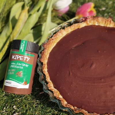 Tarte choco-noisettes pétillante 