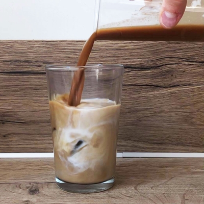 Le café glacé à la pâte à tartiner spéculoos; boisson tendance de l'été