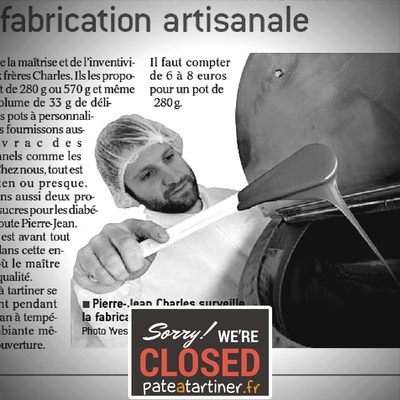 Fermeture de l'entreprise du 1er au 7 janvier 2018