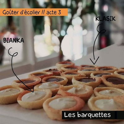 Goûter d'écolier - Barquette façon 3 chatons à la pâte à tartiner